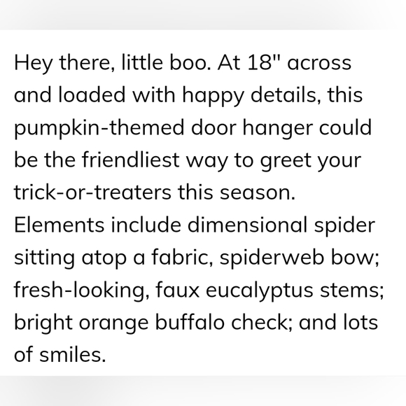 NIB, 🎃Grandin Road Boo Pumpkin Door Hanger - Picture 2 of 4